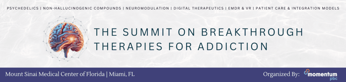 Hero banner of The Summit on Breakthrough Therapies for Addiction