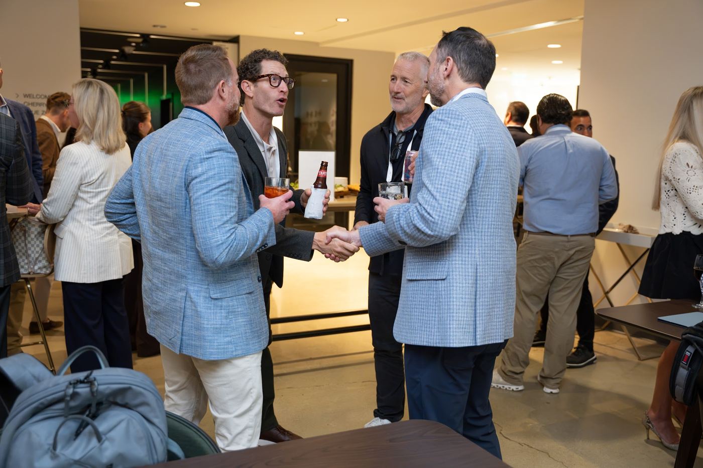 Attendees at the evening reception