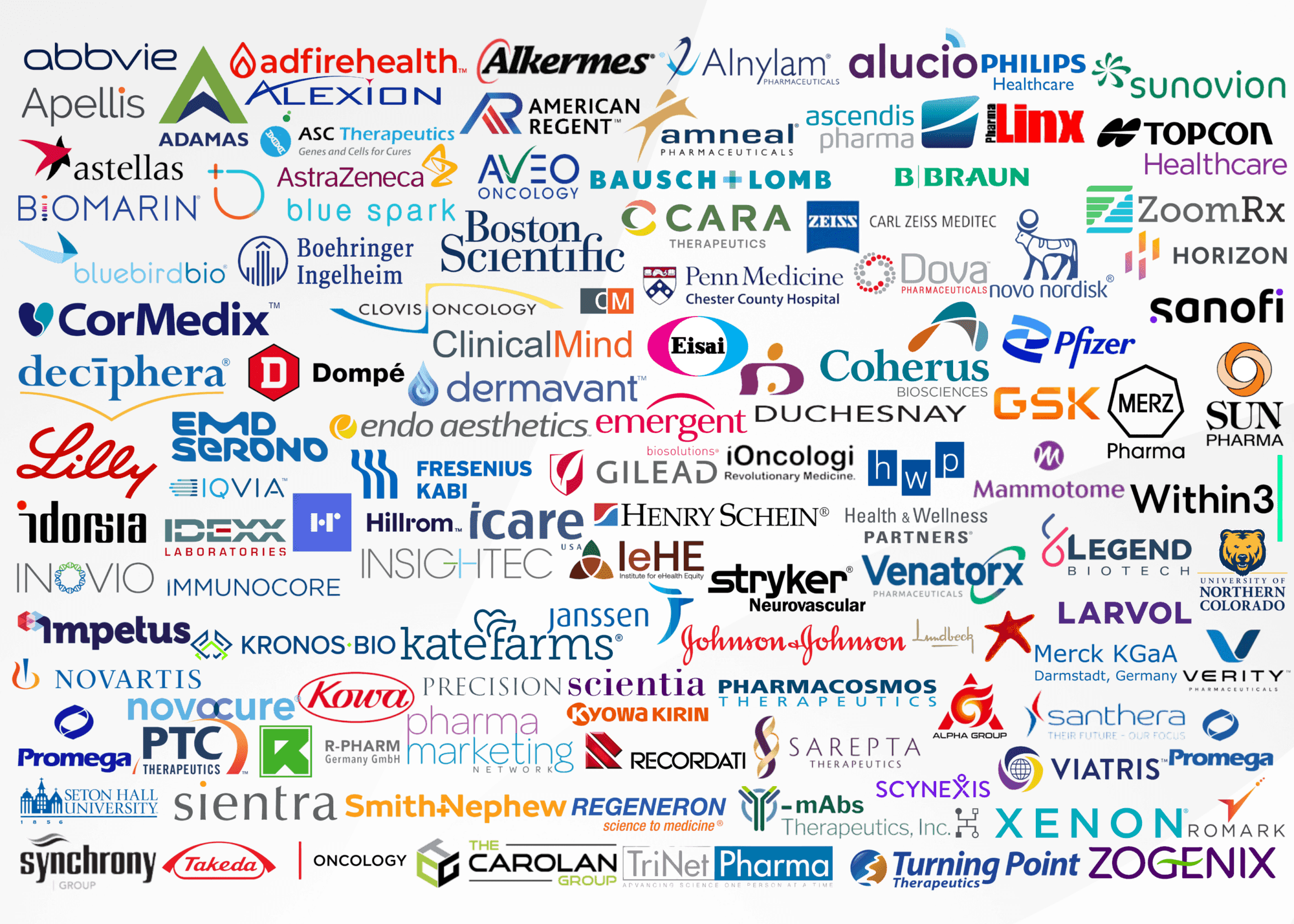 Banner image with the logos of all companies that supported KOL Engagement summit