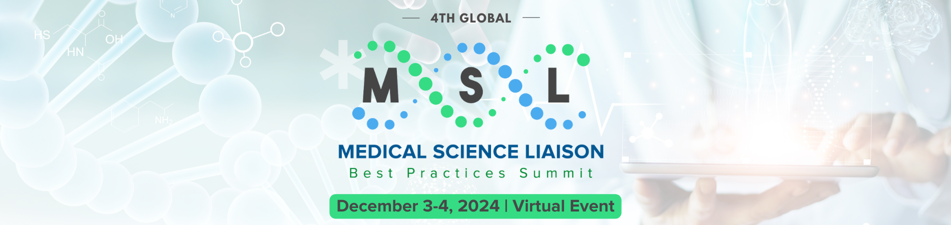 Hero banner of 4th MSL Best Practices Summit, December 3-4 | Virtual Event