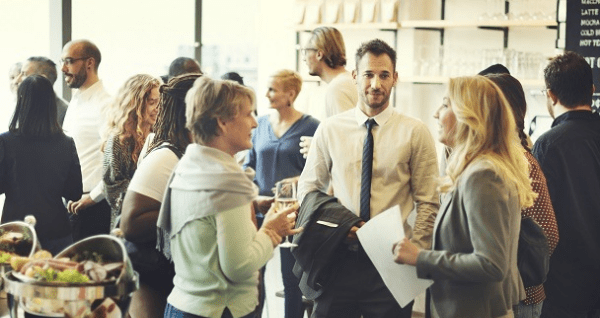 People at a workplace gathering